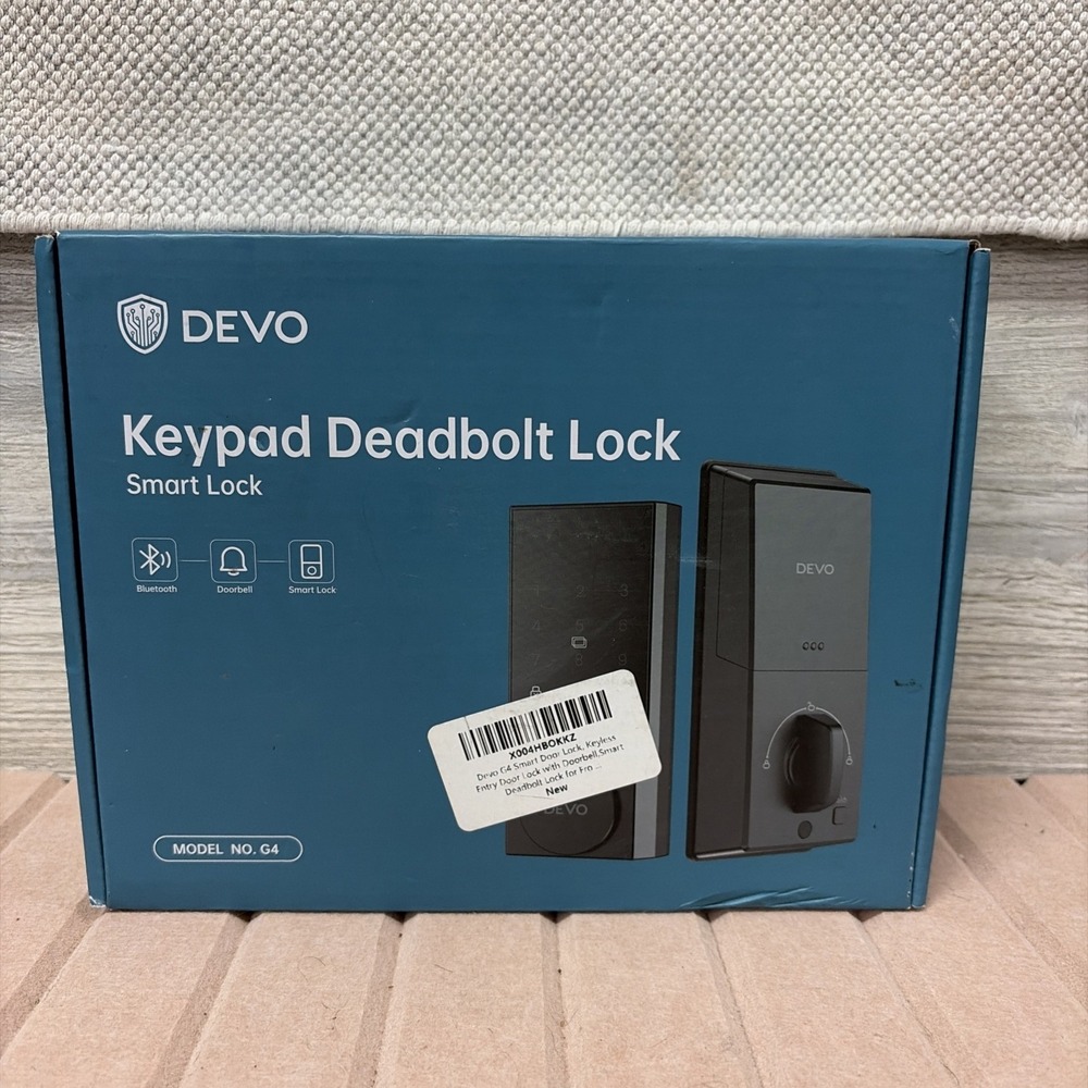 Devo Model G4 Smart Lock Keypad Deadbolt Lock (App/Keypad/Key/IC Card) BRAND NEW
